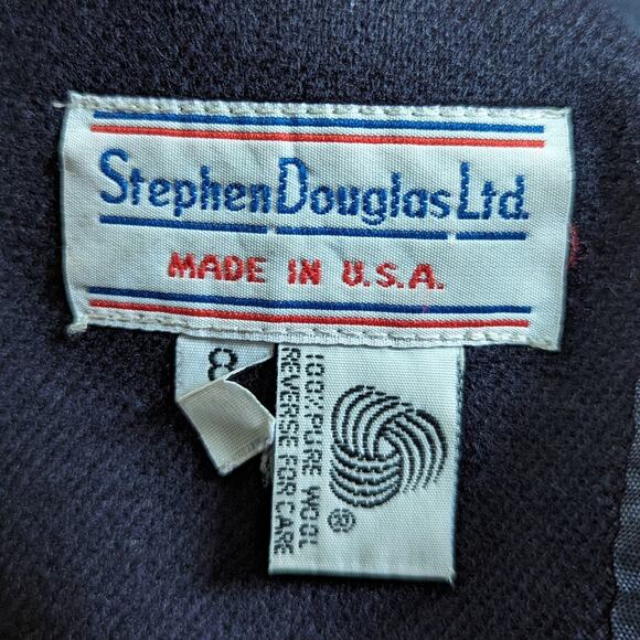 Vintage Stephen Douglas 100% Pure Wool Nautical Button Schoolboy Blazer Jacket - Picture 4 of 4